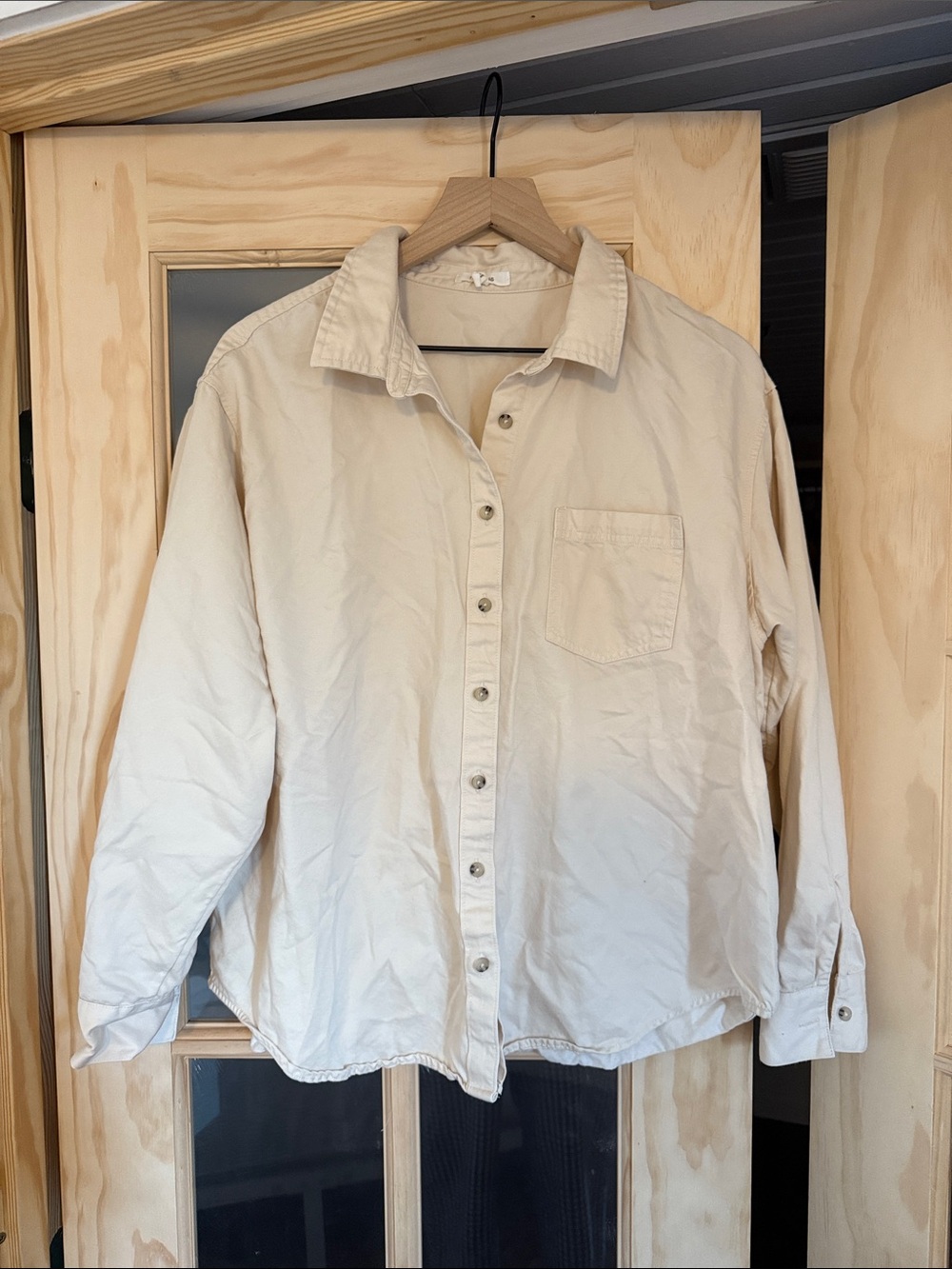 Cream Button down size large